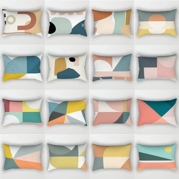 

Elife Bohemian Morden abstract Polyester decorative rectangular pillows Shame throw Cushion Cover For Sofa Car 30x50cm