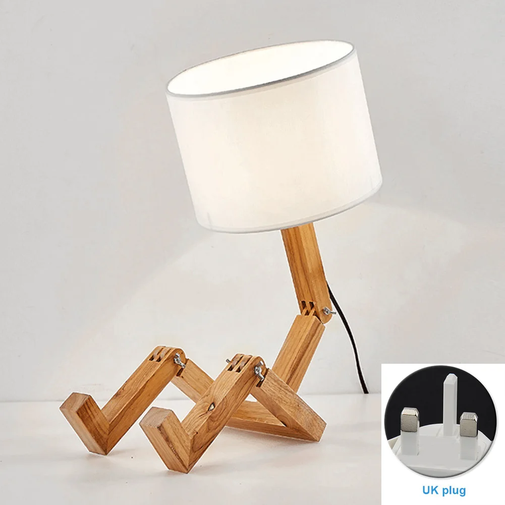 wooden base table lamps uk