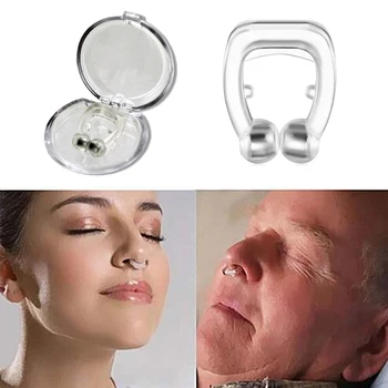 

2/4pcs Anti Snoring Acusnore Snore Free Magnetic Nose Clip Case Apnea Sleep Aid Guard For Better health Sleepping Stopper Nose