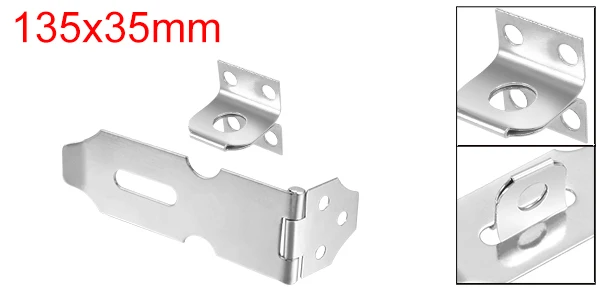 5.3 Inch Uxcell 1/2/3/4/5/10/16 шт. Hasp штапельного защелку 100/109/124/135 мм Длина Нержавеющая сталь мебель шкаф для кухонных шкафов - Цвет: 5.3 Inch