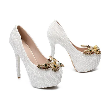 Туфли лодочки женские на платформе высокий каблук шпилька 14 см пикантная обувь с