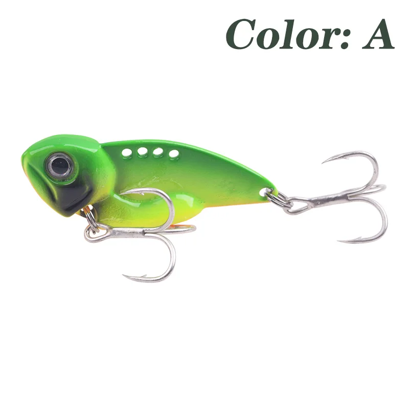 1Pcs 7g 10g 14g Metal VIB Blade Fishing Lure Sinking Spinner Spoon Balancer Wobbler Artificial Bait With Treble Hook Bass Tackle