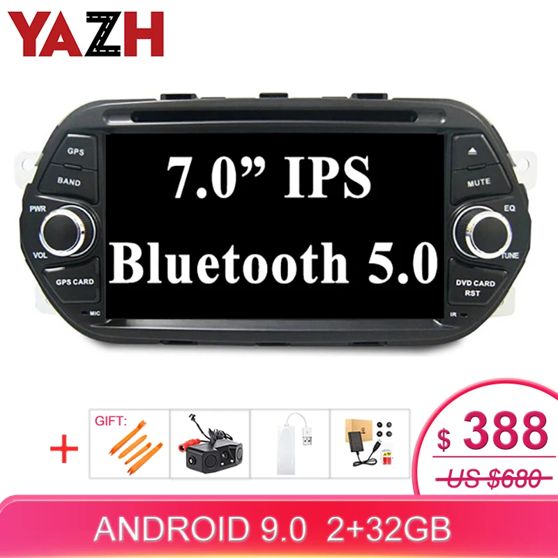 Головное устройство YAZH 1 Din с GPS-навигацией для Fiat Egea 2015 2016 Dodge Neon 2017 Android