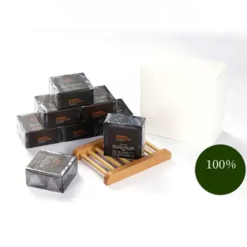 

100g Bamboo Charcoal Handmade Soap Oil-control Anti-mites Anti-acne Soap Go Blackhead Skin Care Face Soap Body Soap
