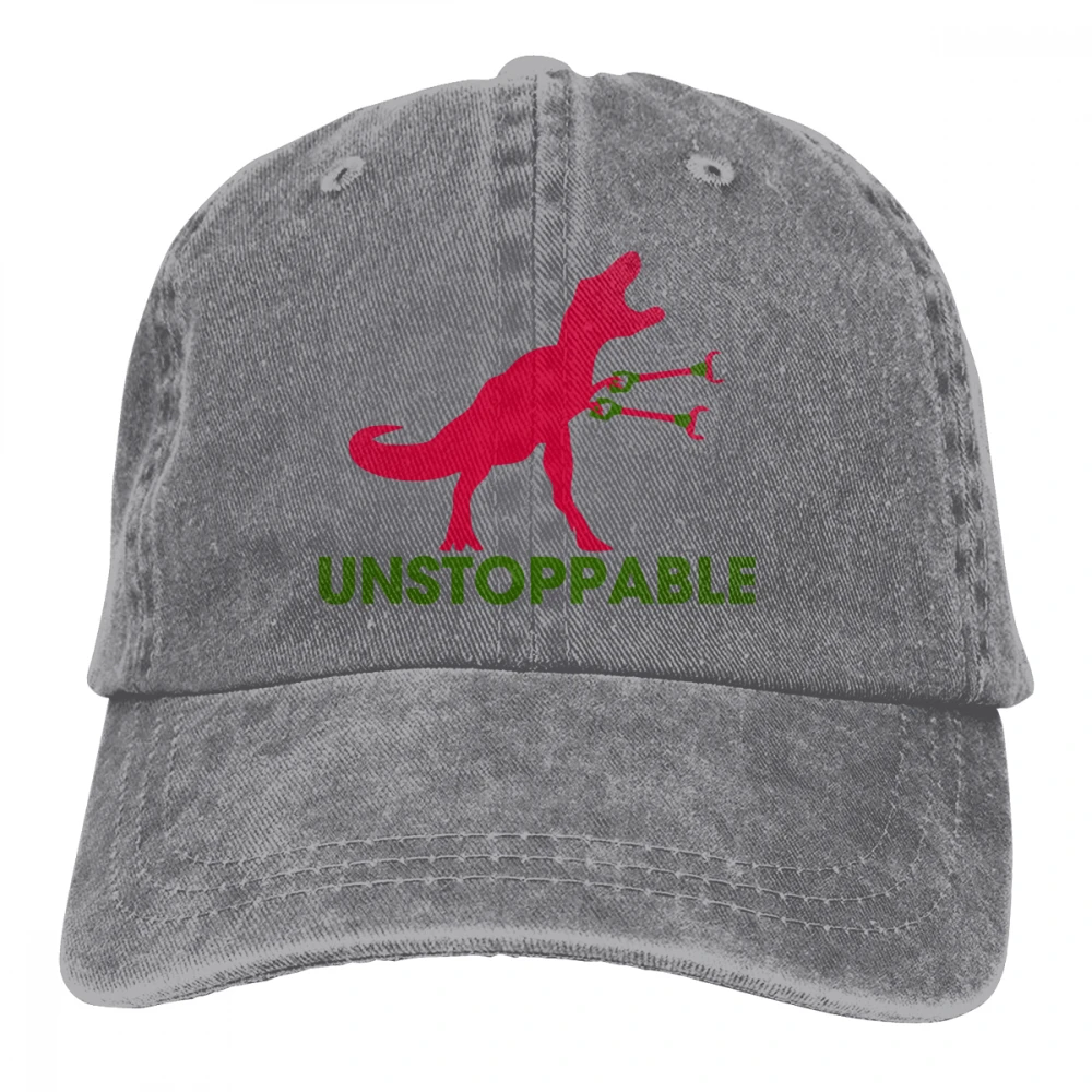 Unstoppable T-rex Casquette черные унисекс Мужские Женские джинсовые бейсболка с ремешком кепки Регулируемая шляпа для гольфа папа