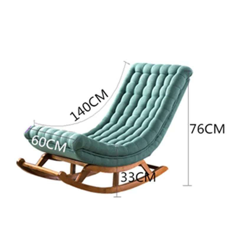 Modern Design Rocking Lounge Chair Sofa Bed Fabric Wood For Home Furniture Sofas Living Room Adult Luxury Rocking Chair Chaise
