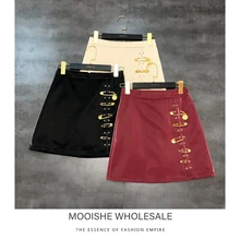 Новое зимнее пальто с металлической булавкой Swash Grommet дизайн платье юбки женская юбка