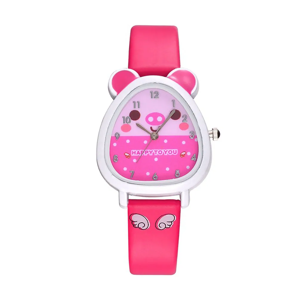 Reloj, милые Мультяшные часы с искусственным кожаным ремешком, Детские Аналоговые кварцевые наручные часы, подарки, часы relojes, ЖЕНСКИЕ НАРЯДНЫЕ часы, подарочные часы