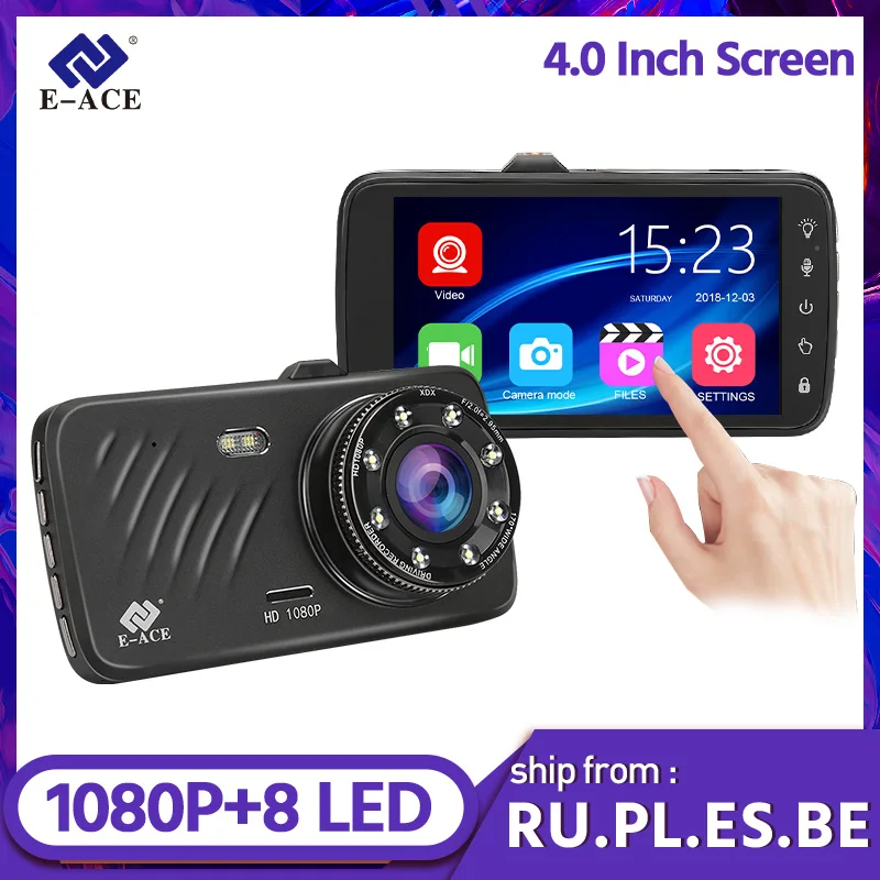 E ACE Видеорегистраторы для автомобилей 4 0 Inch Mini Dashcam Full HD 1080P Dash Камера видео