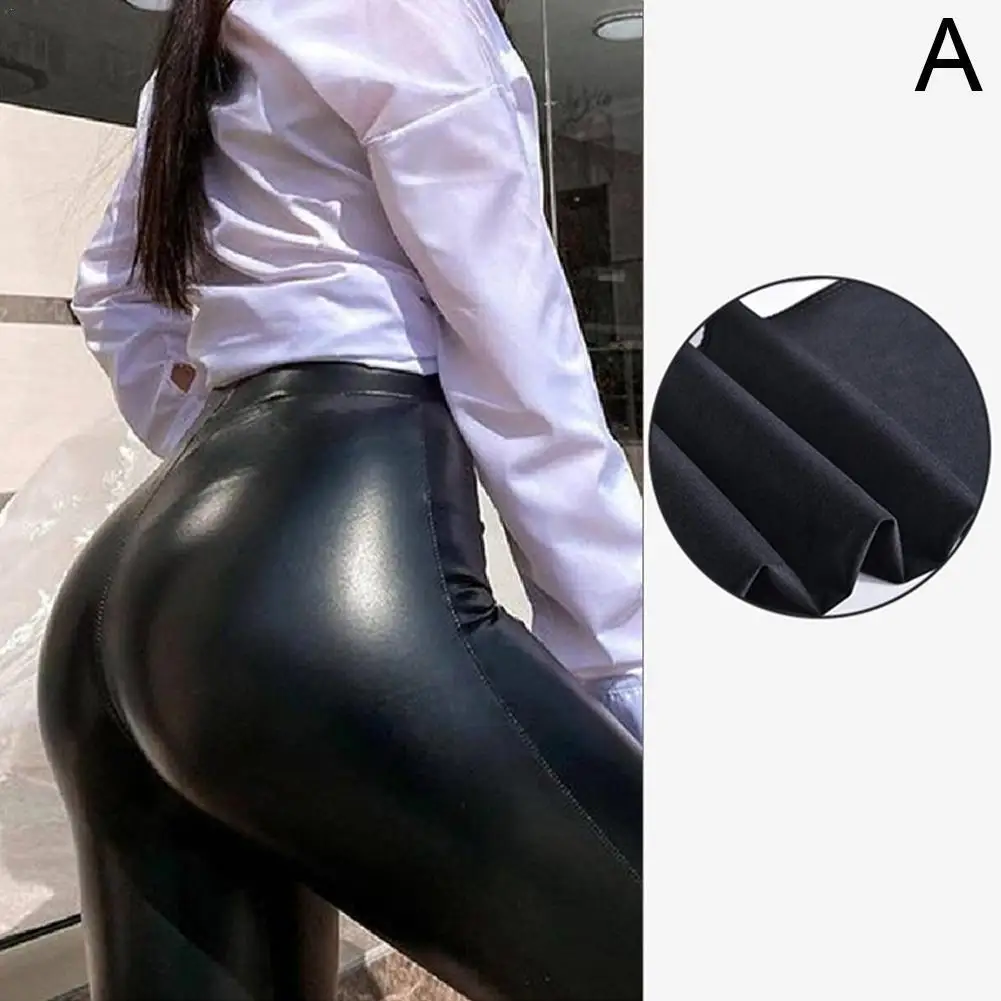 nike leggings S-5XL High Waist Leggings 2022 Women PU Leather Pants  Sexy Push Up Hips Pencil Pants capri leggings