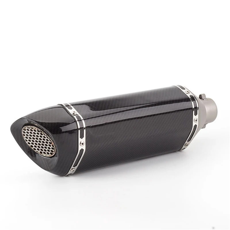 

Motorcycle Modified Muffler Full Carbon Fiber Large Hexagon Tail End Large Exhaust Pipe Z900 R25 RC390 F750GS