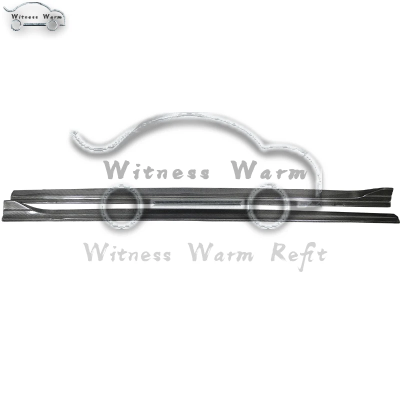 W205 карбоновая боковая юбка фартук для Benz W205 C180 C200 C300 2 двери автомобиля боковые юбки бампера 14-18