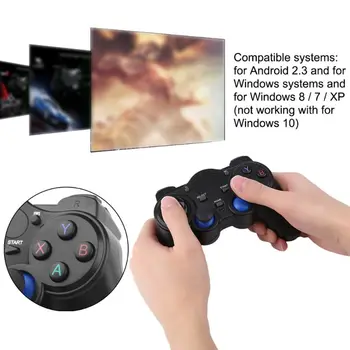 

2.4G Wireless Game Controller Joystick Gamepad with USB OTG Converter Adapter
