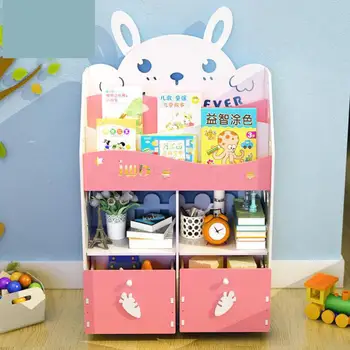 

Children's Bookshelves On The Ground Simple Desk Shelves Simple Modern Living Room Pupils'bookcase Multi-functional Receipt Cabi