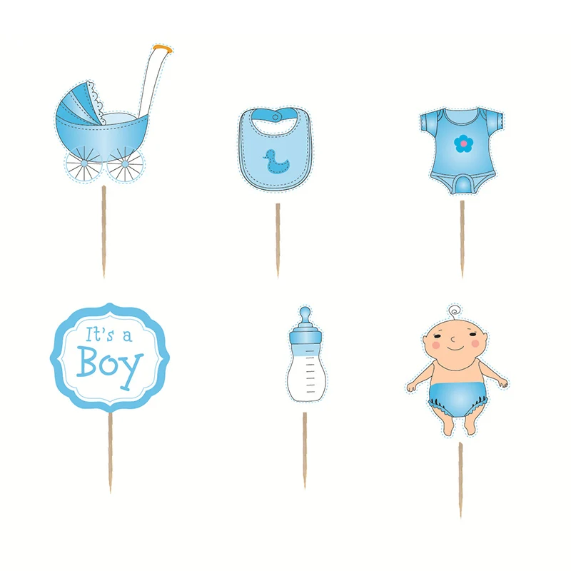 20-дневные топперы для торта It's A Boy цветы вечерние вечеринки дня рождения