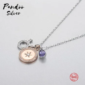 

Fashion Charm 925 Sterling Silver Original 1:1 Copy, Twelve Constellation Smart Taurus Necklace Female Luxury Jewelry Gifts