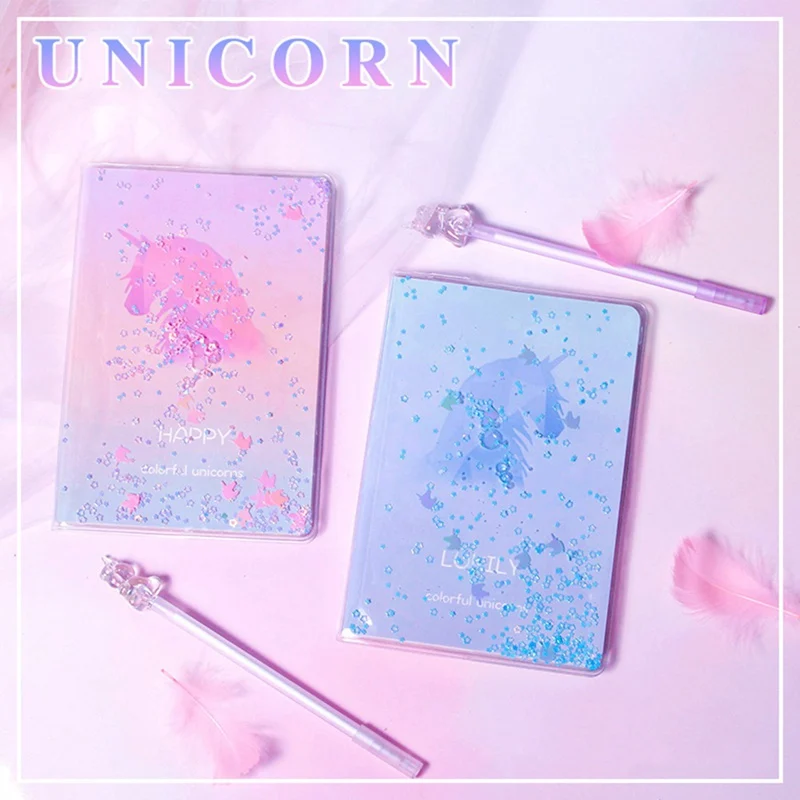 

Simple Portable Unicorn Hand Account Notebook Stationery Mini Notebook Cute