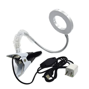 

360 degree Clip Table Lamp Design USB Adjustable Cold White Desk Light for Eyebrow Tattoo Nail Art Beauty Makeup Tool