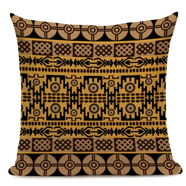 Африканский этнический стиль, наволочка для подушки, красочные геометрические декоративные подушки, льняная подушка для дивана, украшение дома - Цвет: 19
