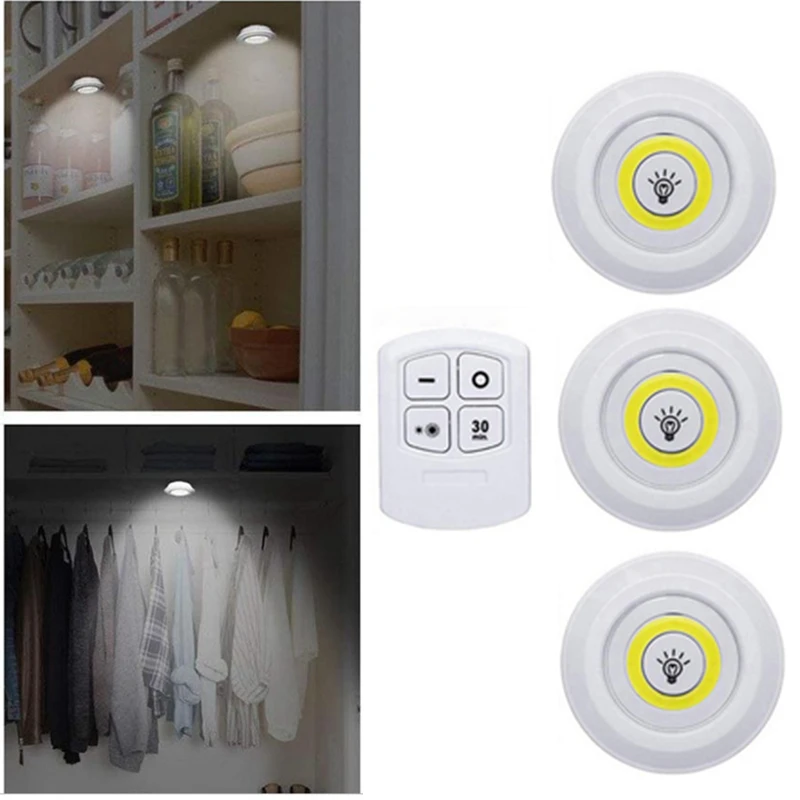 3 шт. светодиодный светильник с пультом дистанционного управления Управление