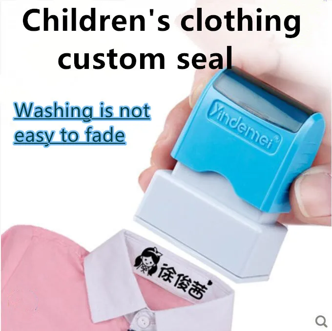Customized Name Stamp Paints Personal Student Child Baby Engraved Waterproof Non-fading Kindergarten Cartoon Clothing Seal | Дом и сад