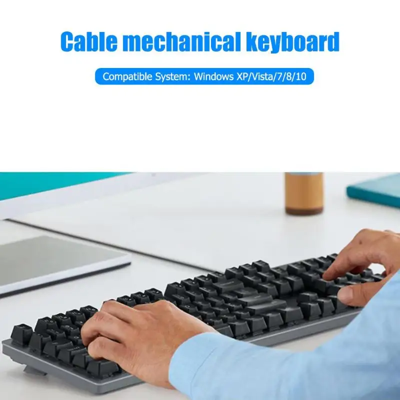 Полноразмерная Тип механическая клавиатура для logitech K840 104 ключи USB Проводная игровая клавиатура настройки Функция для настольного компьютера ноутбука