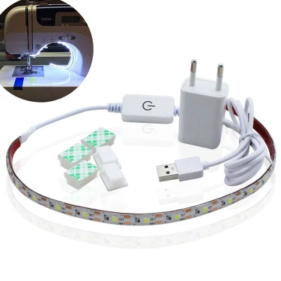 touch switch EU plug Супер яркий ШВЕЙНАЯ МАШИНА светодиодный светильник полосы светильник комплект DC 5V USB US/штепсельная вилка европейского стандарта швейных светильник промышленная машина Рабочая светодиодный светильник s - Испускаемый цвет: touch switch EU plug