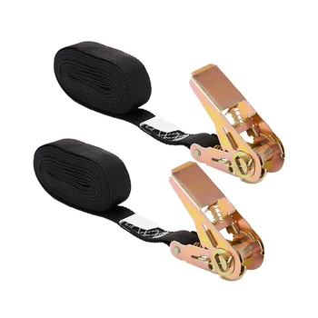 

2Pcs 3.6M Heavy Duty Tie Down Cargo Ratchet Strap Belt Luggage Lashing Strong Belt With Buckle for Car Bike Kayak