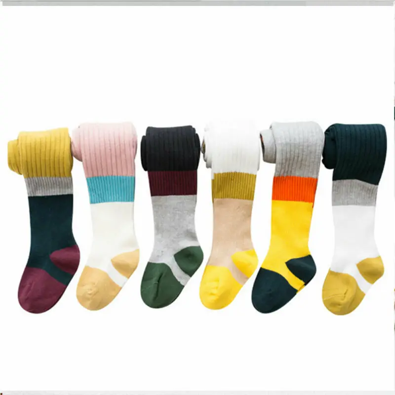 

Toddler Baby Girl Kid Style Knee High Base Color Matching Striped Autumn Socking