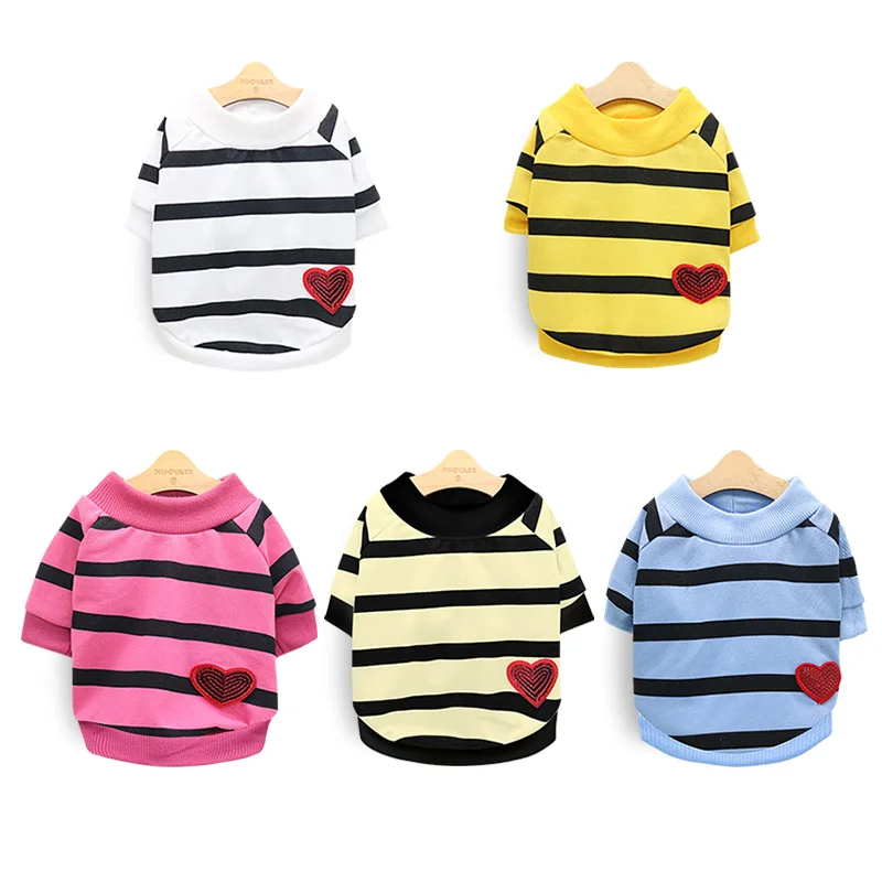 Pet Dog Clothes Striped Hoodie French Bulldog Hoodies Teddy Bichon Puppy Clothes Dog Supplies For Small Dogs Pet pet clothes