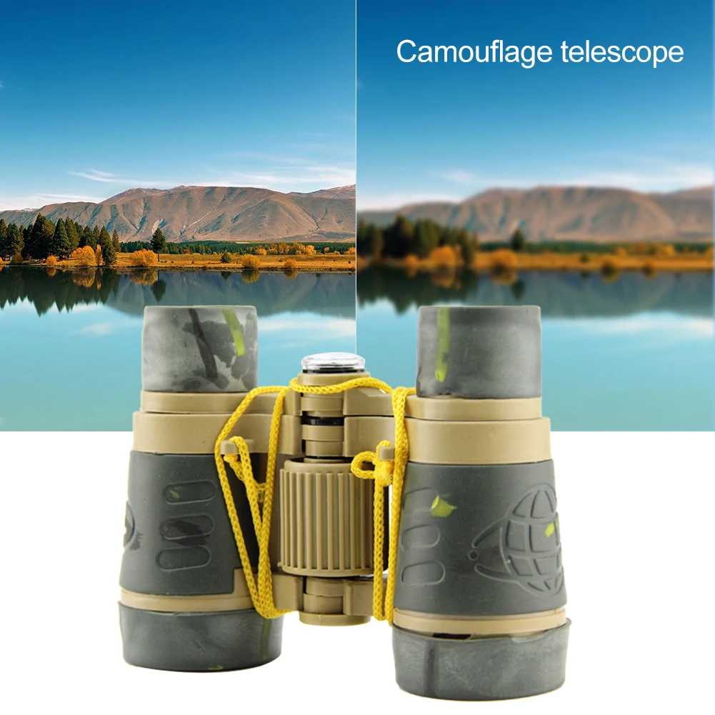 Camouflage Exquisite Binoculars Double Fans Color Binoculars Children Outdoor With Compass Telescope Classic Toys Camouflage Exquisite Binoculars Double Fans Color Binoculars Children Outdoor With Compass Telescope Classic Toys