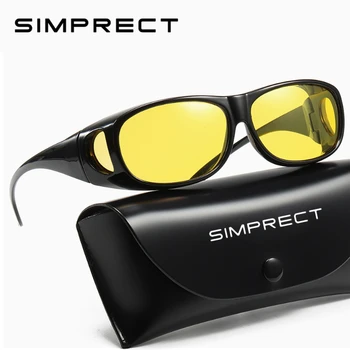 

Q·VISELD Square Sunglasses Men Polarized UV400 High Quality TR90 Sun Glasses Fashion Black Night Vision Driving Sunglass YJ1066