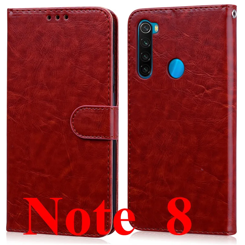 Чехол для телефона для Xiaomi Redmi Note 8 Pro Чехол силиконовый бампер кожаный флип-чехол для Xiaomi Redmi Note 8 PRO Note8 Pro черный Fundas
