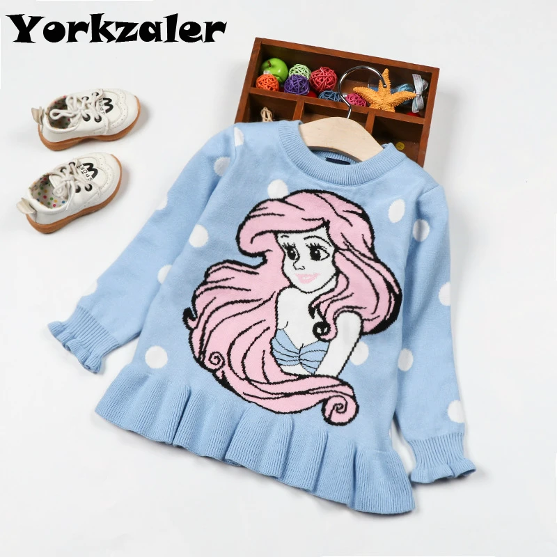 Свитер для маленьких девочек рубашки принцессы с вышивкой Беллы милые детские