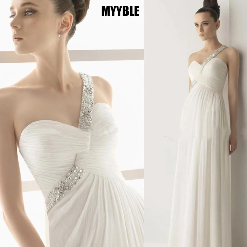 robe de soiree новые модные сексуальные платья на одно плечо с кристаллами белые длинные вечерние платья