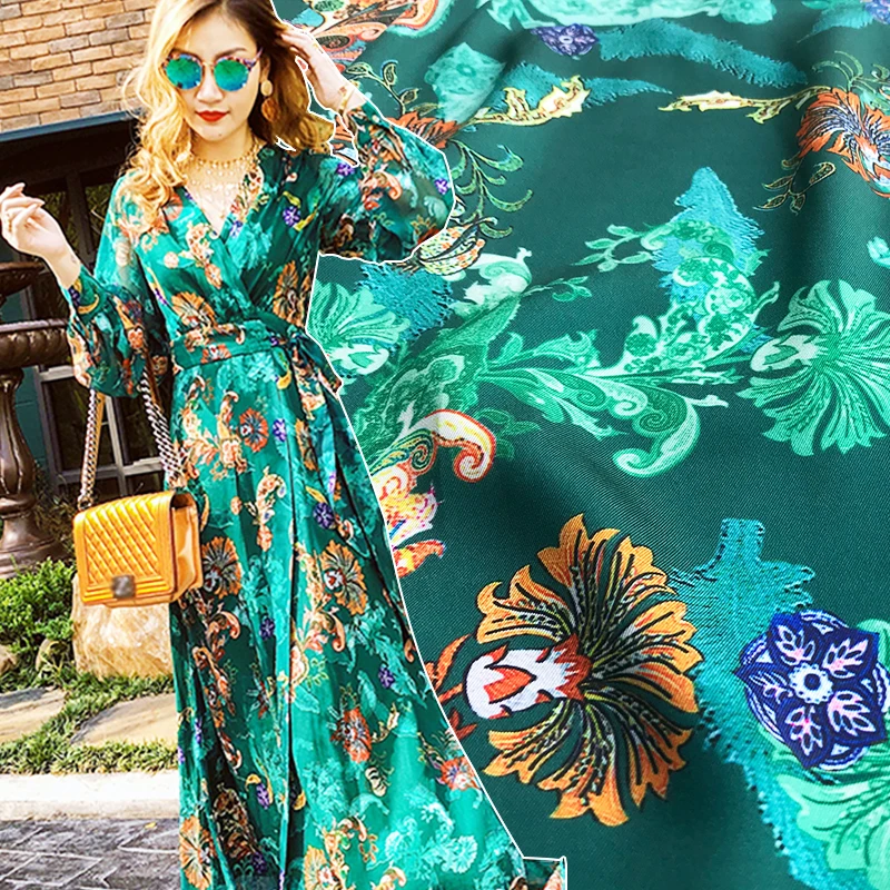 

147cm wide digital printing fabric meter clothing manual DIY twill fabric 100% nylon fabric wholesale nylon cloth