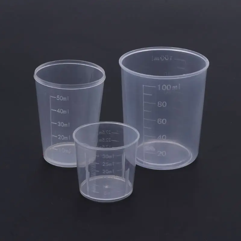 3 шт DIY эпоксидная смола пластиковый набор измерительных чашек 30 50 100 мл для изготовления ювелирных изделий