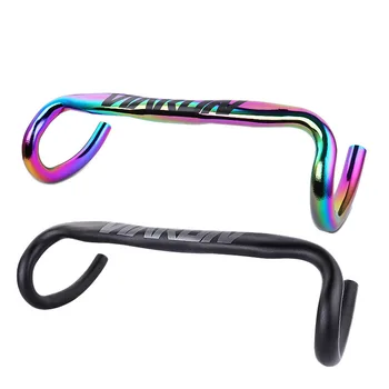 

ZTTO new road bicycle handlebar Reduce resistance bent bar strengthen bike parts 420mm Internal wiring Rainbow colors handlebar