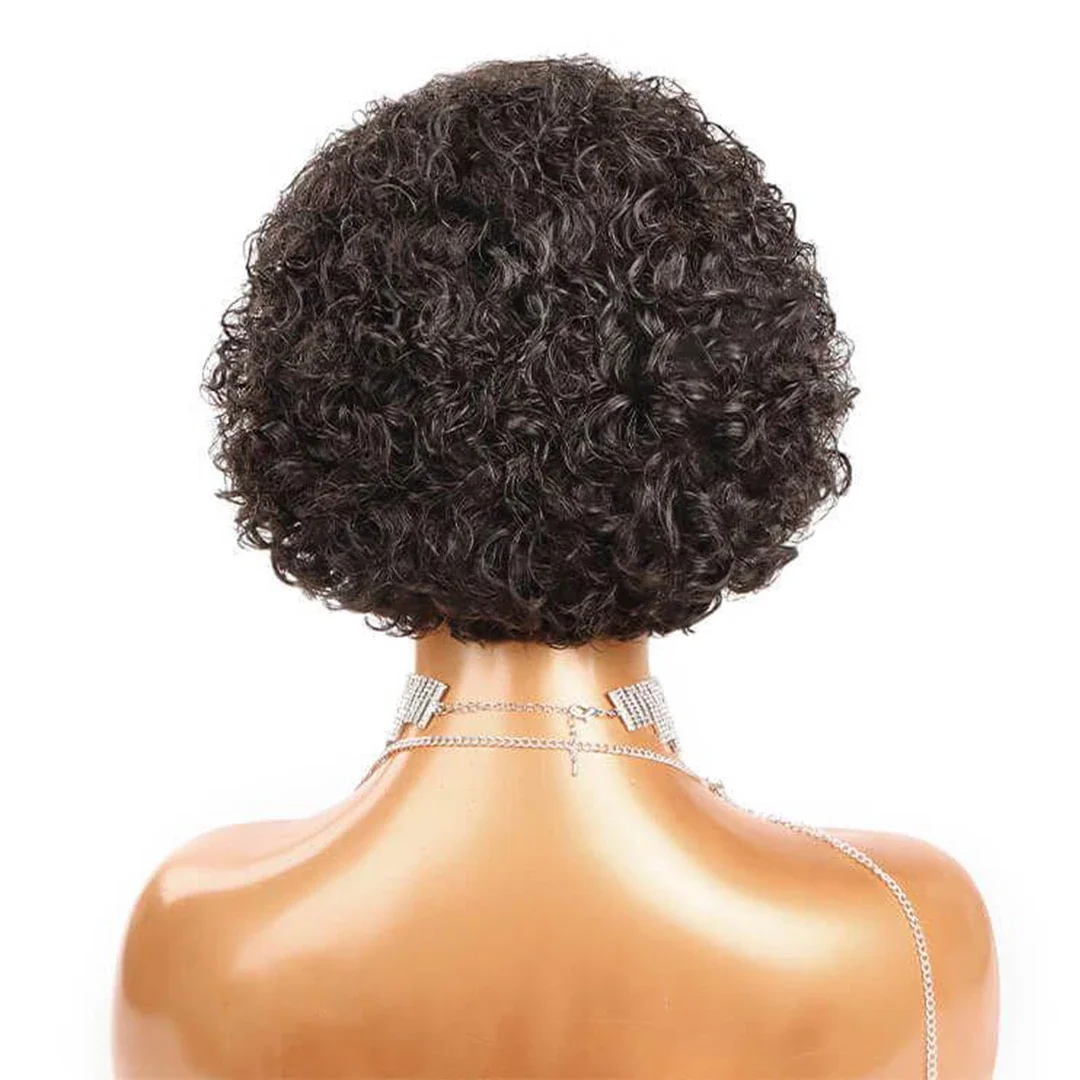Curly Short Bob Lace Wigs Blonde Pixie Brazilia Human Hair Lace Front Bob Wig For Women Density 150% Water Wave Remy Short Hair