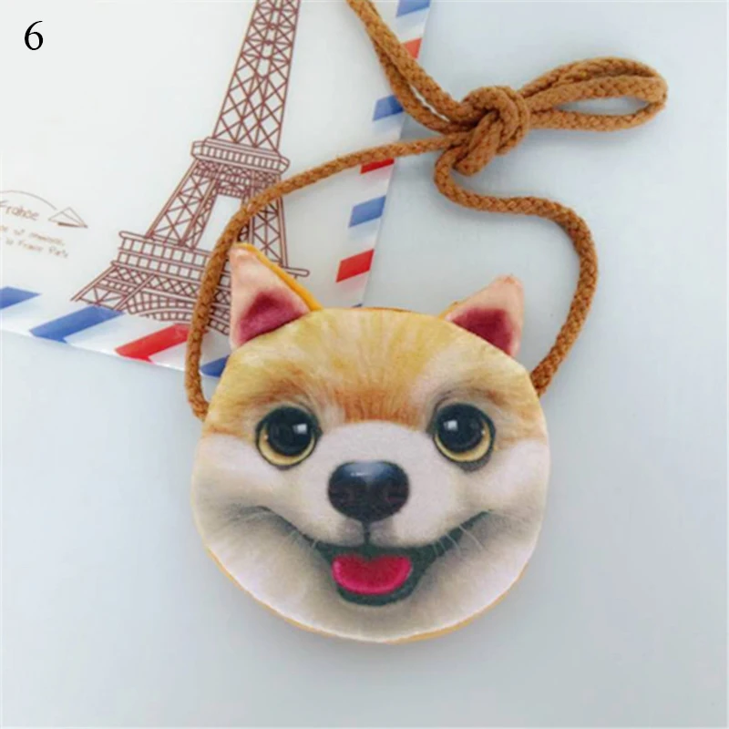 6 3D животное милый маленький кошелек для монет кошелек сумка через плечо Kawaii ключ чехол монета кошелек портмоне для маленьких вещей - Цвет: 6
