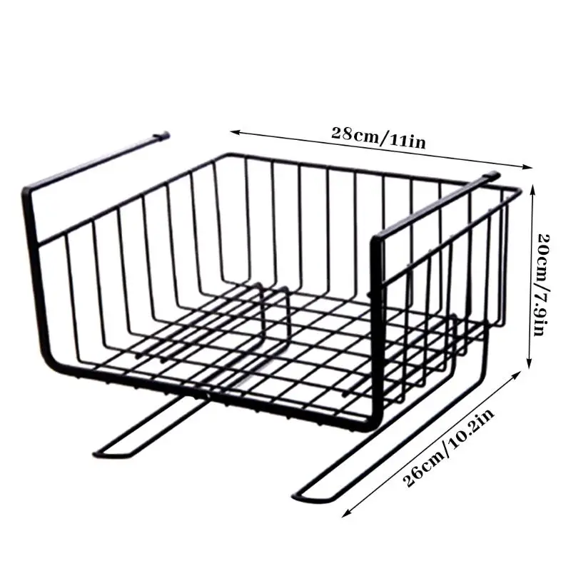 Metal Under Cabinet Hook Wardrobes Closet Kitchen Cupboard Basket Rack Shelf Bearing Partition Hanger For Home Storage
