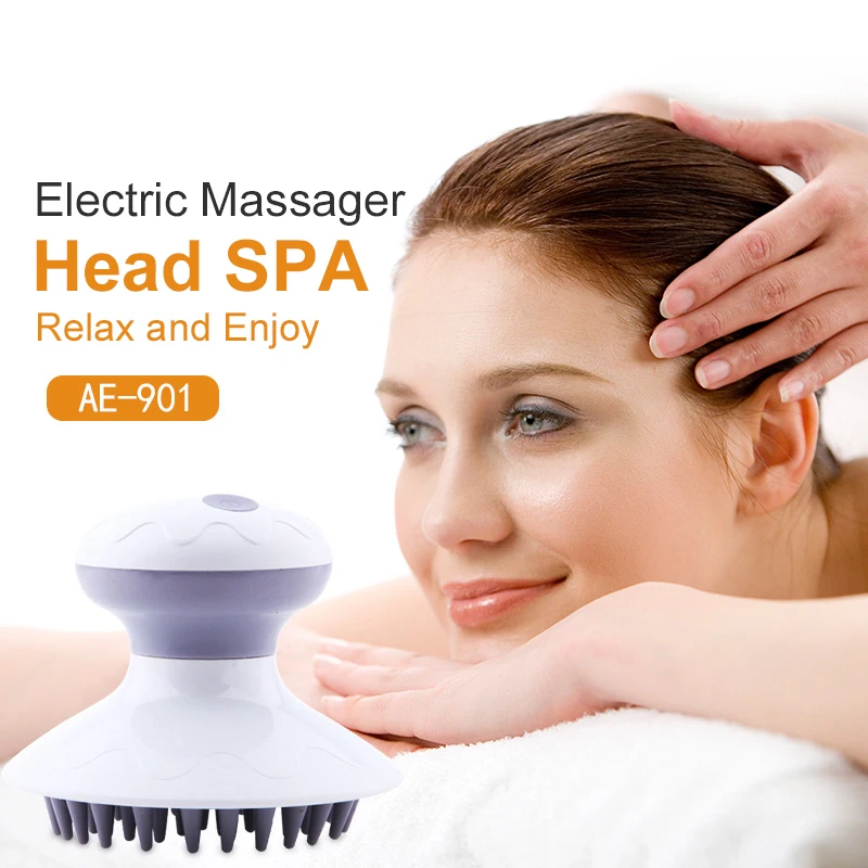 

Electric Head Massager Portable Button Handheld Massage Comb Decompression Comfort Prevent Hair Loss Head Massager