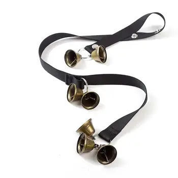 

TPFOCUS Pet Dog Door Bell Pet Nylon Doorbells Rope Copper Bell for Guide Dog Go Out Alarm Nylon Firm thickened braided strap