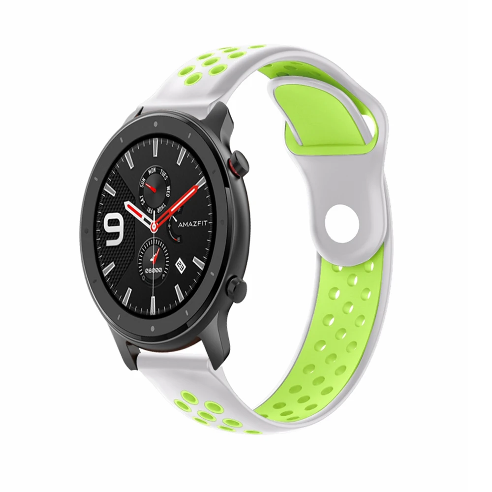 Силиконовый ремешок для Xiaomi Huami Amazfit GTR Band 22 мм 20 мм ремешок для спортивных часов для Amazfit GTR Замена браслета 47 мм 42 мм