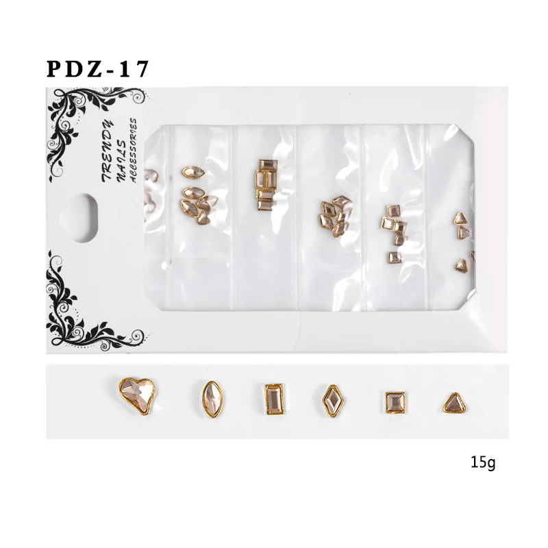 1 Pack 3D Nail Rhinestones Stones Mixed Colorful DIY Design Horse Eye Shape Crystals Nail Art Decorations - Color: S08083