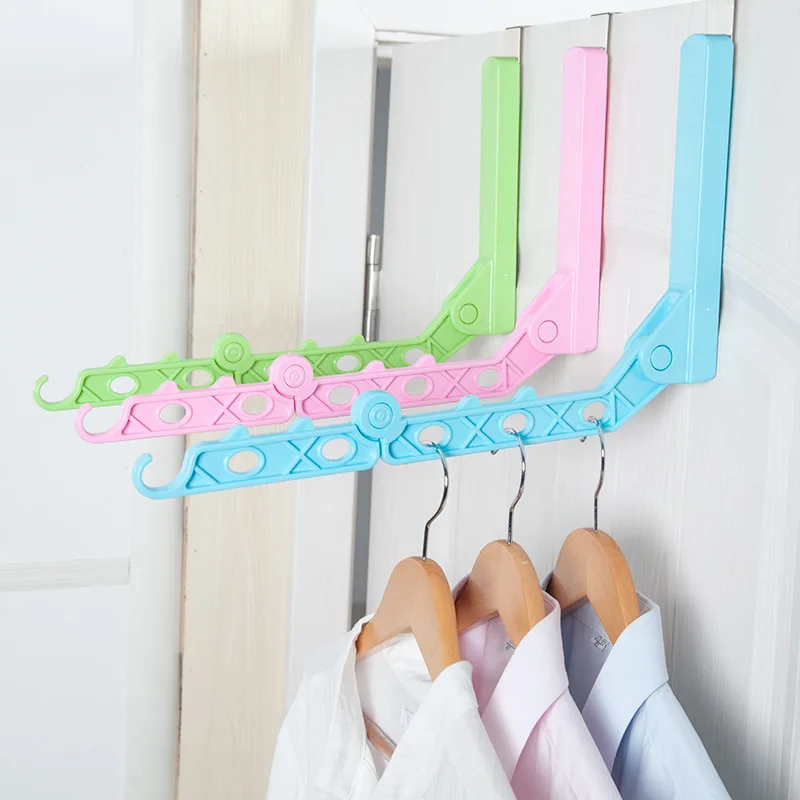 

Folding Door Hanger Rack Wall-mounted Multipurpose Drying Rack Bathroom Hanger Holder Hooks Dropshipping