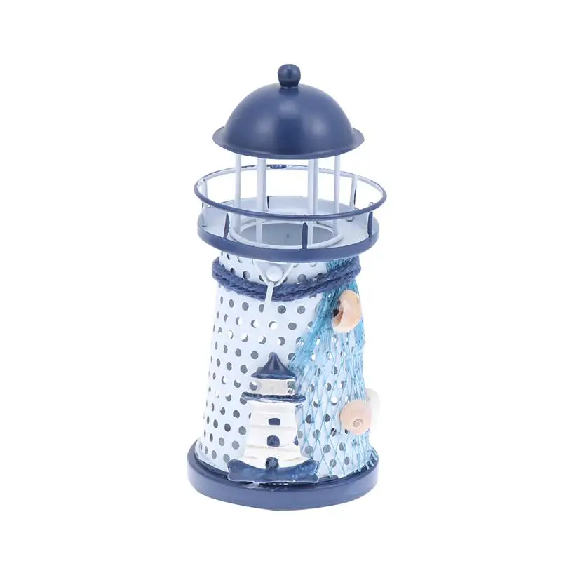 Lighthouse Style Средиземноморский стиль подсвечник подставка для чайной свечи подсвечник железное искусство для свадебной вечеринки - Цвет: Lighthouse Style