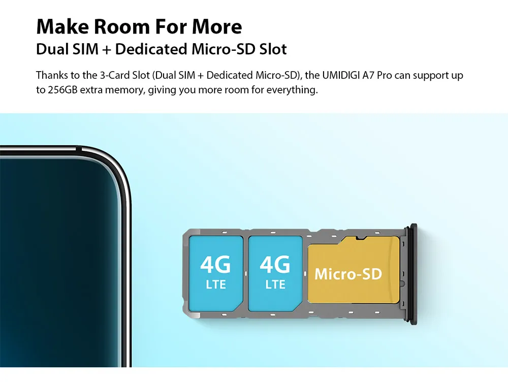 In Stock UMIDIGI A7 Pro Global Version Phone Quad Camera Android 10 OS 6.3 FHD+ Full Screen 64GB/128GB ROM LPDDR4X Octa Core