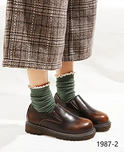 CEVABULE British Women's Leisure Single Shoes Japan College Lefu Shoes Low-heeled Small Shoes Women's Shoes Leather FJM FJM
