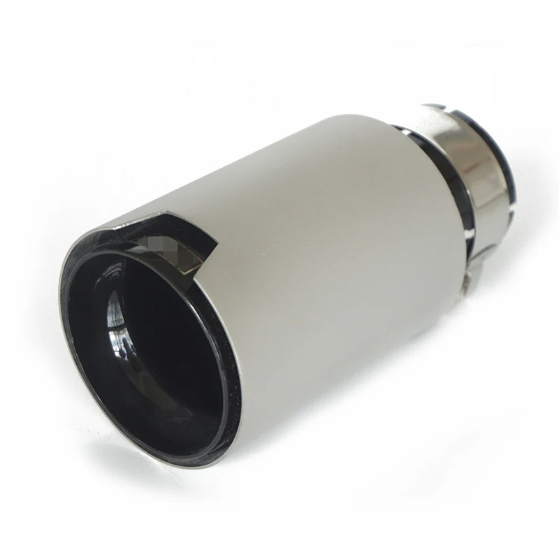 

Universal ID 63MM Glossy Black OD 89MM Silver Color Car Exhaust End Tips for BMW 2.5'' in, 3.5'' out With Logo